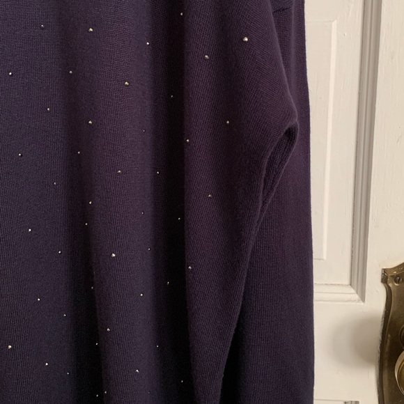 Studio Untold Navy scoop neck sweater, sparkly - Picture 3 of 7